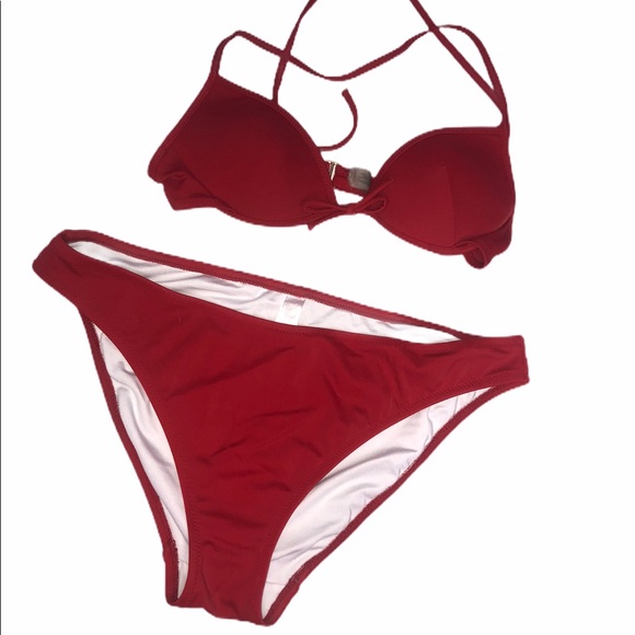 Victoria’s Secret Red Bikini 34B/M - Picture 1 of 16